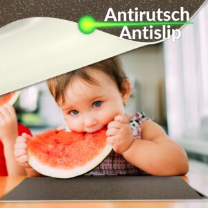 Tischset Platzsets Platzdeckchen abwaschbar Tischuntersetzer PVC hitzebeständig Glitzer Uni Braun 30x45cm
