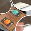 Tischset Platzsets Platzdeckchen abwaschbar Tischuntersetzer PVC hitzebeständig Glitzer Uni Braun 30x45cm