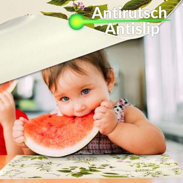 Tischset Platzsets Platzdeckchen abwaschbar Tischuntersetzer PVC hitzebeständig Botanica 35x50cm