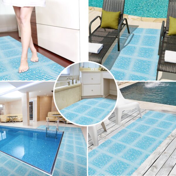 Weichschaummatte Badematte rutschfest Badvorleger Meterware Antirutschmatte Therme 65cm