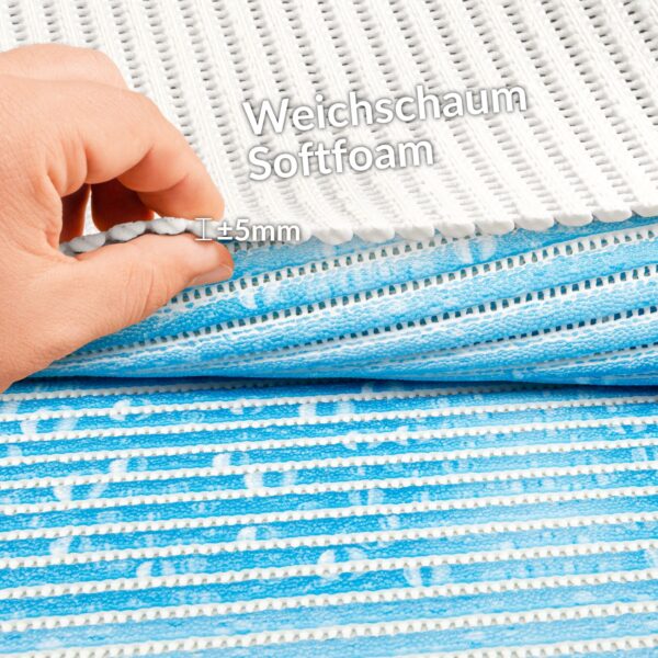 Weichschaummatte Badematte rutschfest Badvorleger Meterware Antirutschmatte Therme 65cm