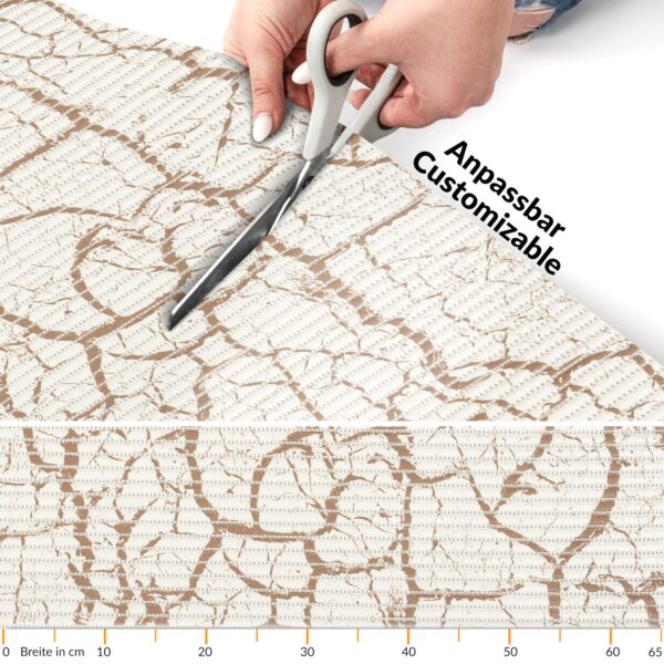 Weichschaummatte Badematte rutschfest Badvorleger Meterware Antirutschmatte MarmorMarmor Beige 65cm