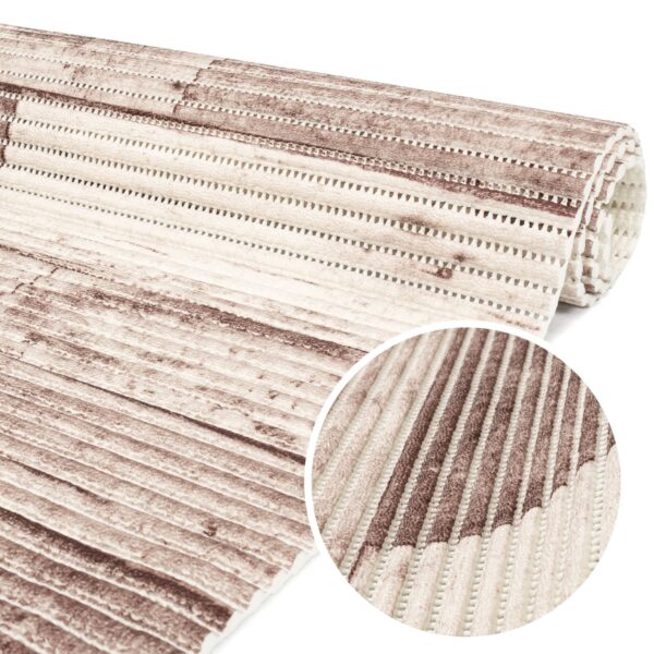Weichschaummatte Badematte rutschfest Badvorleger Meterware Antirutschmatte Holz 65cm