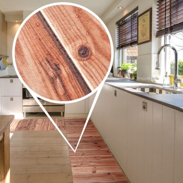 Küchenteppich Küchenläufer rutschfest Flur Läufer Teppichläufer Holz Braun