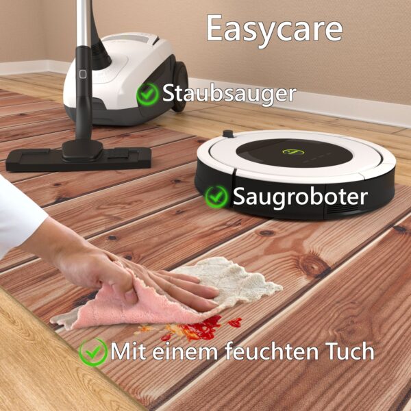 Küchenteppich Küchenläufer rutschfest Flur Läufer Teppichläufer Holz Braun
