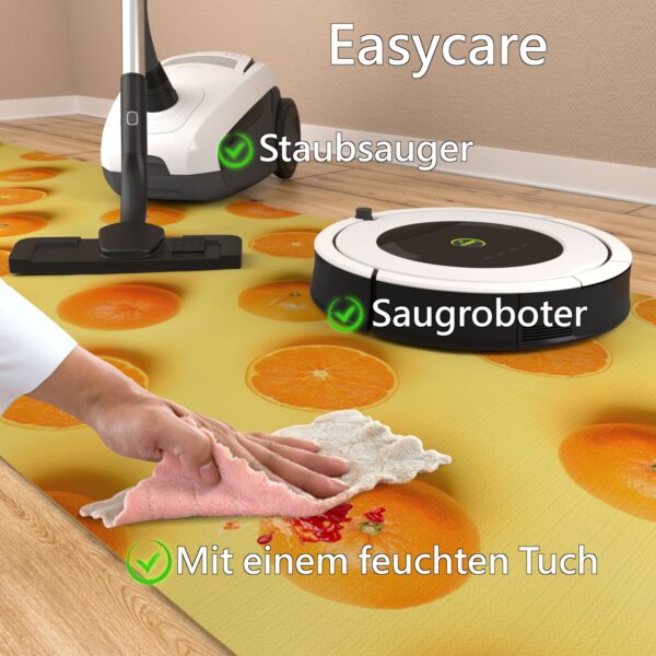 Küchenteppich Küchenläufer rutschfest Flur Läufer Teppichläufer Orangen