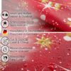 Stoff Tischdecke Textil Weihnachtstischdecke abwaschbar Tischtuch Baumwolle Polyester Christmas Rot