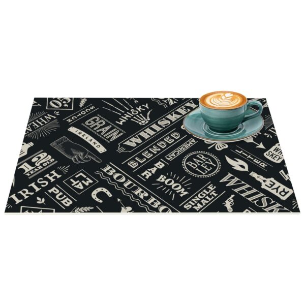 Tischset Platzsets Platzdeckchen abwaschbar Tischuntersetzer PVC hitzebeständig Whisky Anthrazit 35x50cm