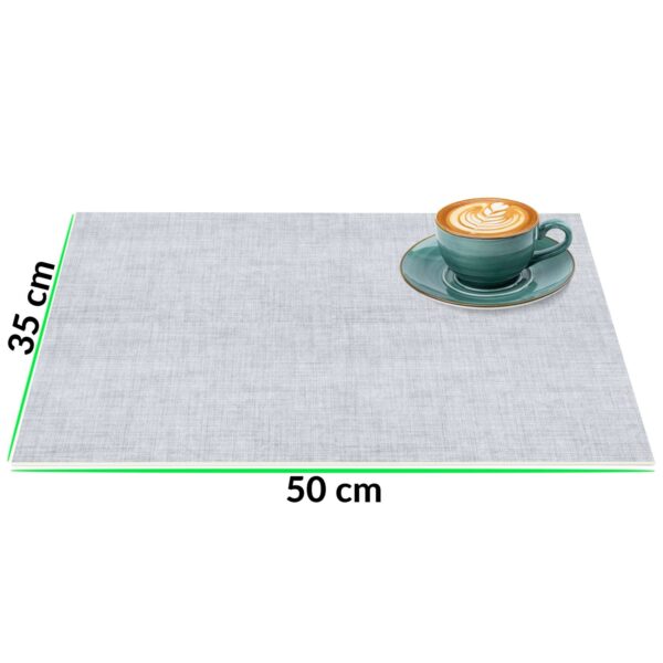 Tischset Platzsets Platzdeckchen abwaschbar Tischuntersetzer PVC hitzebeständig Uni Leinen light 35x50cm