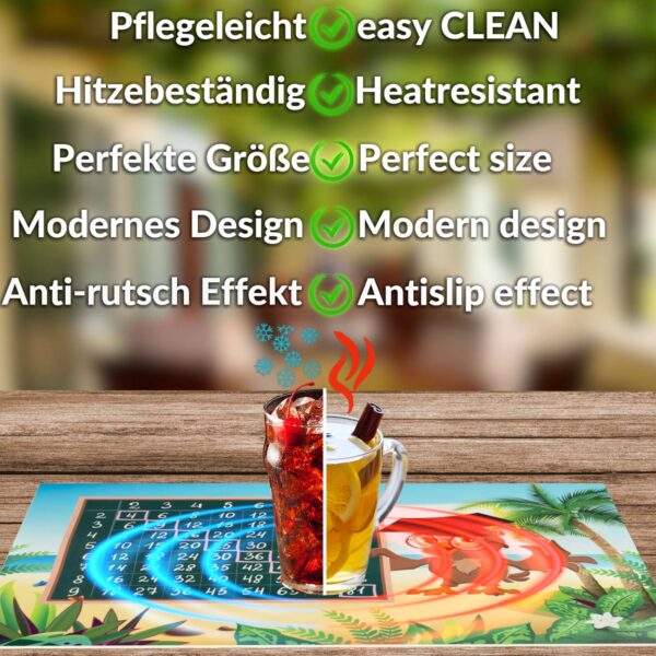 Hochwertige PVC Tischset – Made in Germany Einmaleins 35x50cm