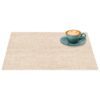 Tischset Platzset Platzdeckchen abwaschbar Tischuntersetzer PVC hitzebeständig Leinen Beige 30x45cm