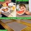 Tischset Platzset Platzdeckchen abwaschbar Tischuntersetzer PVC hitzebeständig Uni Leinen Braun 30x45cm