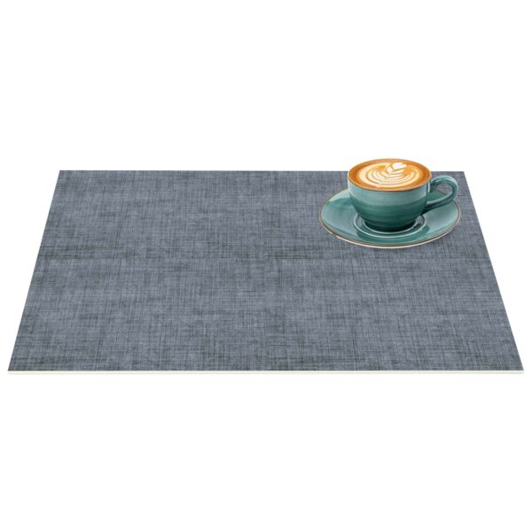 Platzdeckchen Tischset Platzset abwaschbar Tischuntersetzer PVC hitzebeständig Uni Leinen Dark 30x45cm