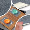 Platzdeckchen Tischset Platzset abwaschbar Tischuntersetzer PVC hitzebeständig Uni Leinen Dark 30x45cm
