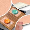 Tischset Platzset Platzdeckchen abwaschbar Tischuntersetzer PVC hitzebeständig Uni Leinen peach 30x45cm