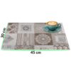 Tischset Platzsets Platzdeckchen abwaschbar Tischuntersetzer PVC hitzebeständig Patchwork Holz Liebe 30x45cm