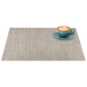 Tischset Platzsets Platzdeckchen abwaschbar Tischuntersetzer PVC hitzebeständig Falschuni Beige 30x45cm