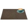 Tischset Platzsets Platzdeckchen abwaschbar Tischuntersetzer PVC hitzebeständig Glitzer Uni Braun 30x45cm