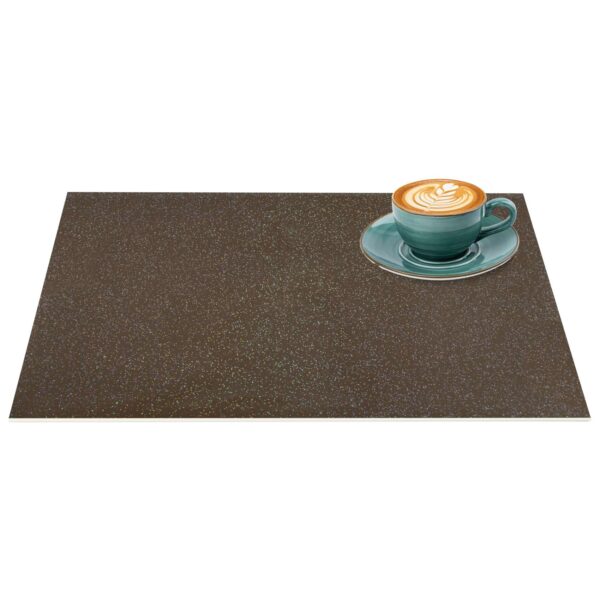 Tischset Platzsets Platzdeckchen abwaschbar Tischuntersetzer PVC hitzebeständig Glitzer Uni Braun 30x45cm