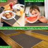 Tischset Platzsets Platzdeckchen abwaschbar Tischuntersetzer PVC hitzebeständig Glitzer Uni Braun 30x45cm