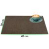 Tischset Platzsets Platzdeckchen abwaschbar Tischuntersetzer PVC hitzebeständig Glitzer Uni Braun 30x45cm