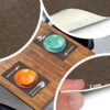 Tischset Platzsets Platzdeckchen abwaschbar Tischuntersetzer PVC hitzebeständig Glitzer Uni Braun 30x45cm