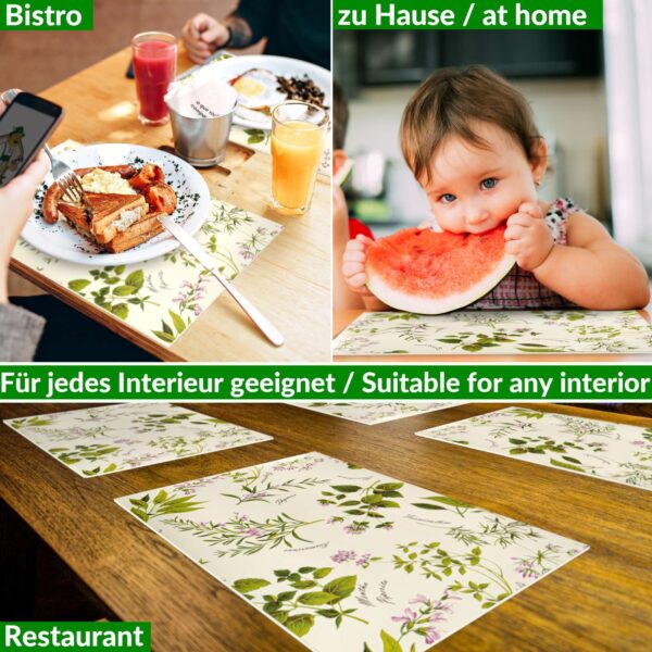 Tischset Platzsets Platzdeckchen abwaschbar Tischuntersetzer PVC hitzebeständig Botanica 30x45cm