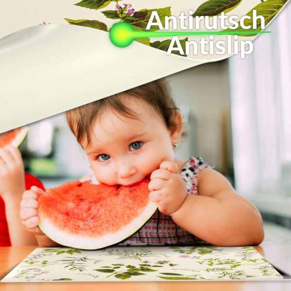 Tischset Platzsets Platzdeckchen abwaschbar Tischuntersetzer PVC hitzebeständig Botanica 30x45cm