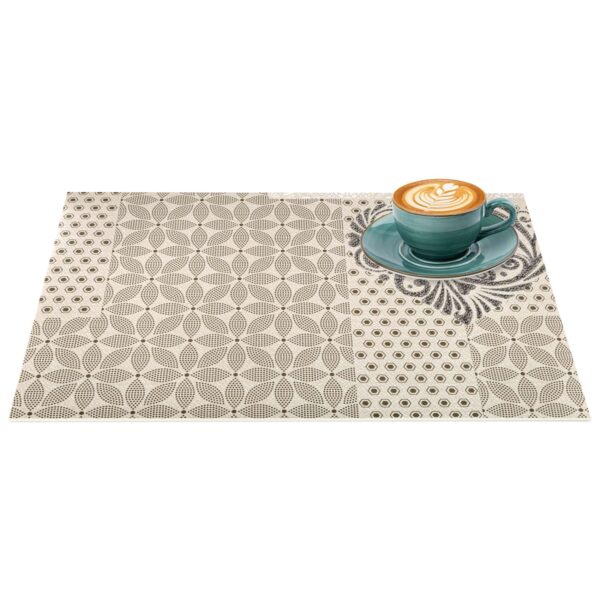 Tischset Platzsets Platzdeckchen abwaschbar Tischuntersetzer PVC hitzebeständig Beige Ornament 35x50cm