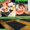 Tischset Platzsets Platzdeckchen abwaschbar Tischuntersetzer PVC hitzebeständig Glitzer Uni Schwarz 35x50cm