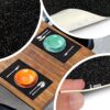 Tischset Platzsets Platzdeckchen abwaschbar Tischuntersetzer PVC hitzebeständig Glitzer Uni Schwarz 35x50cm