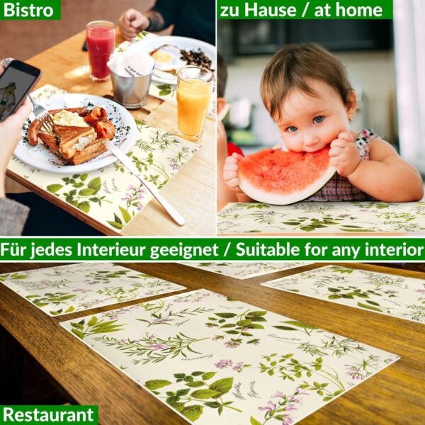 Tischset Platzsets Platzdeckchen abwaschbar Tischuntersetzer PVC hitzebeständig Botanica 35x50cm