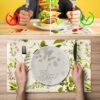Tischset Platzsets Platzdeckchen abwaschbar Tischuntersetzer PVC hitzebeständig Botanica 35x50cm