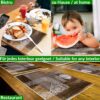 Tischset Platzsets Platzdeckchen abwaschbar Tischuntersetzer PVC hitzebeständig Holz Herz Liebe 35x50cm