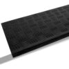 Gummi Stufenmatte mit Kantenschutz Riffelblechmuster Trittschutz Treppenstufen 75x25x2,5cm