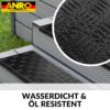 Gummi Stufenmatte mit Kantenschutz Riffelblechmuster Trittschutz Treppenstufen 75x25x2,5cm