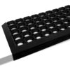Gummi Stufenmatte mit Kantenschutz Ringgummi Lochmuster Drainage Treppenstuffen 75x25x3cm