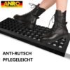 Gummi Stufenmatte mit Kantenschutz Ringgummi Lochmuster Drainage Treppenstuffen 75x25x3cm