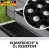 Gummi Stufenmatte mit Kantenschutz Ringgummi Lochmuster Drainage Treppenstuffen 75x25x3cm