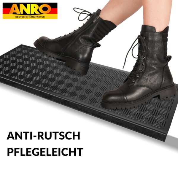 Gummi Stufenmatte mit Kantenschutz Spiraldesign Treppenstuffen Antirutschmatte 75x25x2,5cm