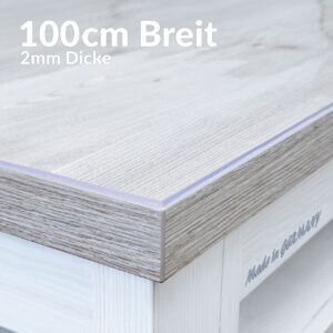 Tischschutzfolie 2mm 100cm Breite Schutzfolie durchsichtig transparent Tischfolie