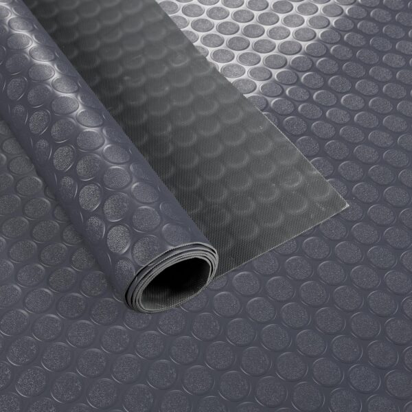 PVC Bodenbelag Meterware Dionis Vinylboden Industriebodenbelag Rollenware 1,5mm Stärke Tränenblech Schwarz / Silber / Anthrazit Breite 100cm
