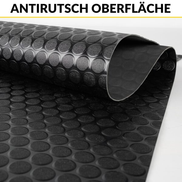 PVC Bodenbelag Meterware Vinylboden Dionis Industriebodenbelag Rollenware 1,5mm Stärke Noppen Schwarz / Silber / Anthrazit Breite 100cm