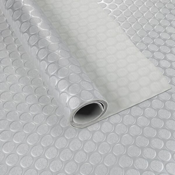 PVC Bodenbelag Meterware Vinylboden Dionis Industriebodenbelag Rollenware 1,5mm Stärke Riffelblech Schwarz / Silber / Anthrazit Breite 100cm