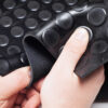 Gummimatte Meterware SBR Noppenmatte Bodenbelag Gummiläufer Schwarz 3mm Stark 120 cm Breite