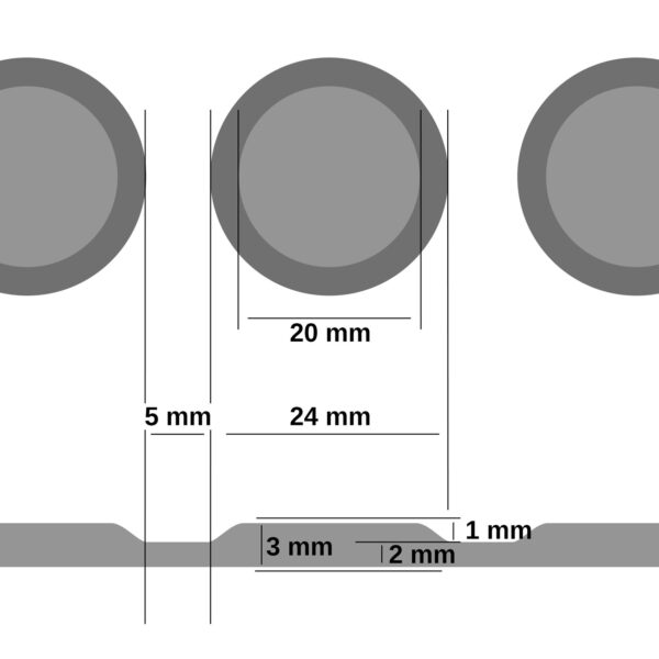 Gummimatte Meterware SBR Noppenmatte Bodenbelag Gummiläufer Schwarz 3mm Stark 120 cm Breite