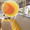 Küchenteppich Küchenläufer rutschfest Flur Läufer Teppichläufer Orangen