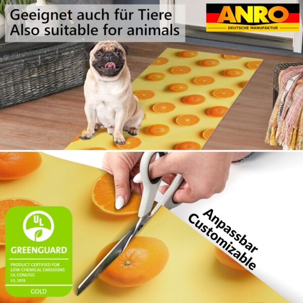 Küchenteppich Küchenläufer rutschfest Flur Läufer Teppichläufer Orangen