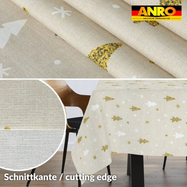 Weihnachtstischdecke Stofftischdecke Tischwäsche abwaschbar Tischtuch Baumwolle Polyester Weihnachtsbaum