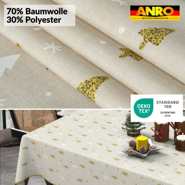 Weihnachtstischdecke Stofftischdecke Tischwäsche abwaschbar Tischtuch Baumwolle Polyester Weihnachtsbaum